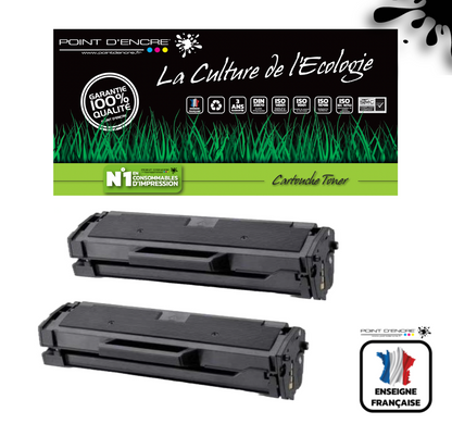 MLT-D111L / MLT-D111S - 2 X NOIR - Grande capacité Marque Francaise POINT D'ENCRE SU799A / SU810A pour Imprimantes compatibles HP (clsa)