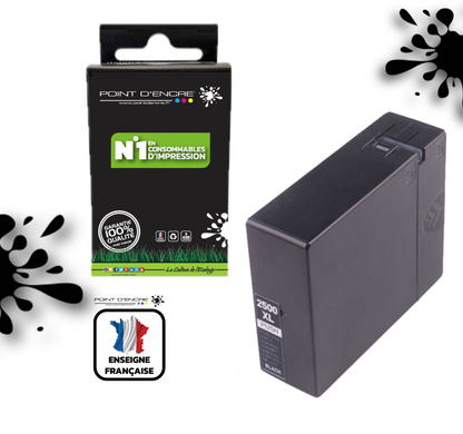 PGI-2500XL - NOIR - Grande capacité de Marque Francaise POINT D'ENCRE Pour imprimante compatible CANON (cec)