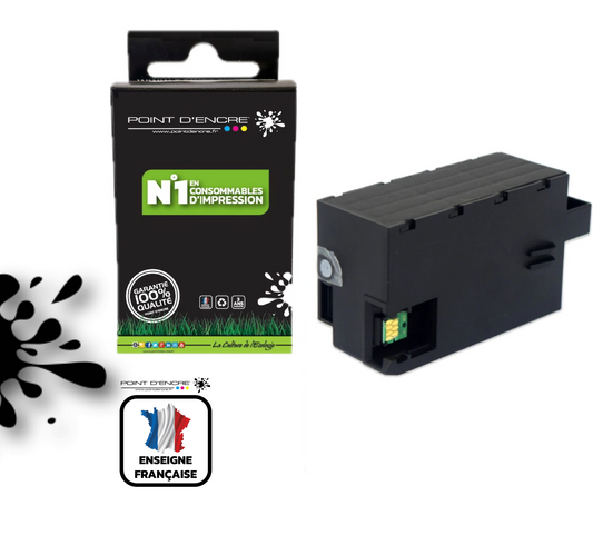 T3661 / C13T366100 - COLLECTEUR D'ENCRE USAGÉE  - Grande capacité de Marque Francaise POINT D'ENCRE Pour imprimante compatible EPSON (eep)
