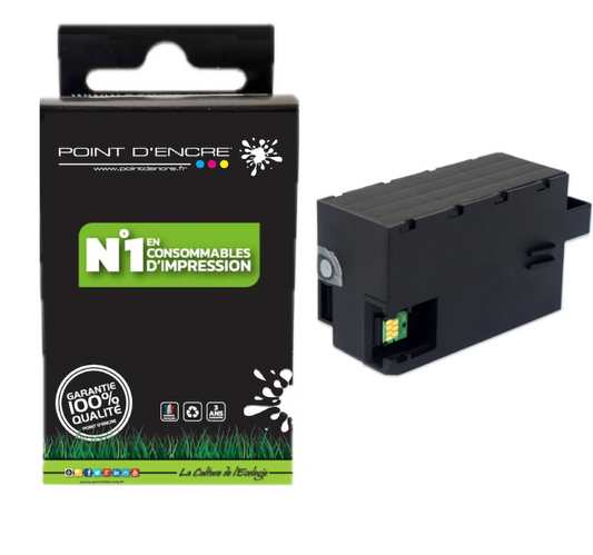 T3661 / C13T366100 - COLLECTEUR D'ENCRE USAGÉE  - Grande capacité de Marque Francaise POINT D'ENCRE Pour imprimante compatible EPSON (eep)