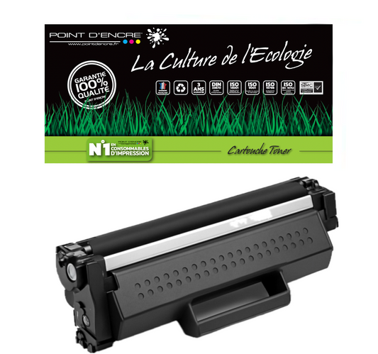 TN1150 - Noir - Grande capacité Marque Francaise POINT D'ENCRE pour Imprimantes compatibles Brother (clp)