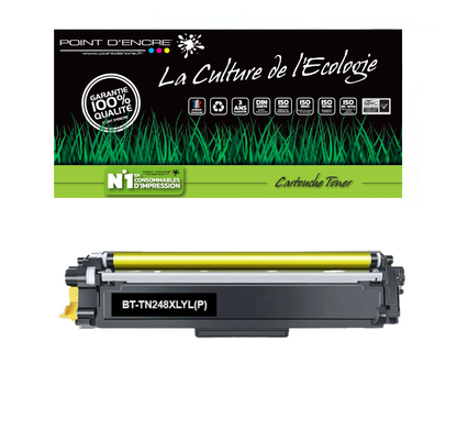 TN248XL - JAUNE - Grande capacité Marque Francaise POINT D'ENCRE pour Imprimantes compatibles Brother (clbr) (Copie)