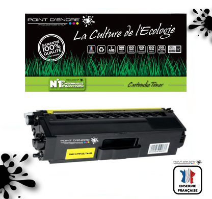 TN421 / TN423 / TN426 -  JAUNE - Grande capacité Marque Francaise POINT D'ENCRE pour Imprimantes compatibles Brother (clbr)