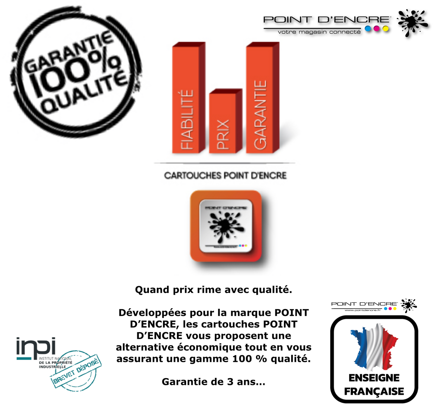 T0715 - Guépard - 2 X Pack de 4 Cartouches D'encre T0711-Noir/ T0712 Cyan/ T0713 Magenta/ T0714 Jaune - Grande capacité de Marque Française POINT D'ENCRE Pour imprimante compatible EPSON (cee)